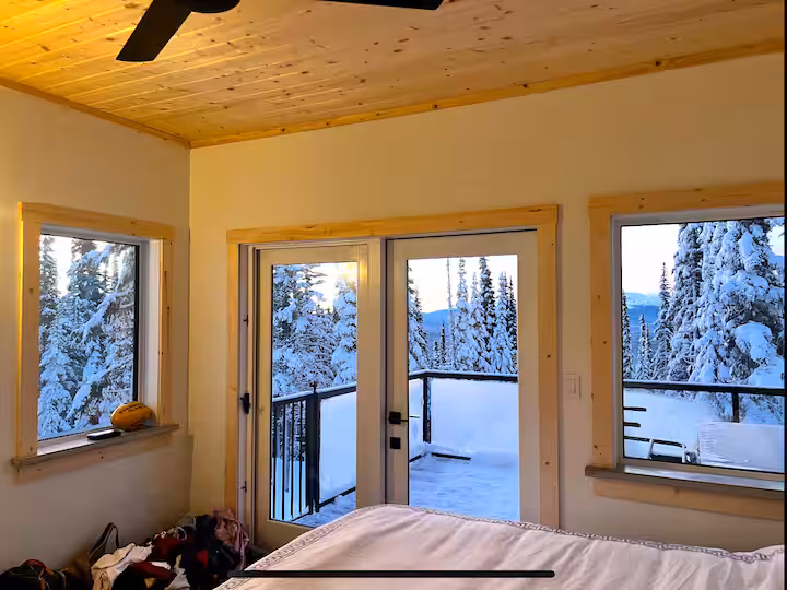 Interior detail at Double Black Retreat cabin