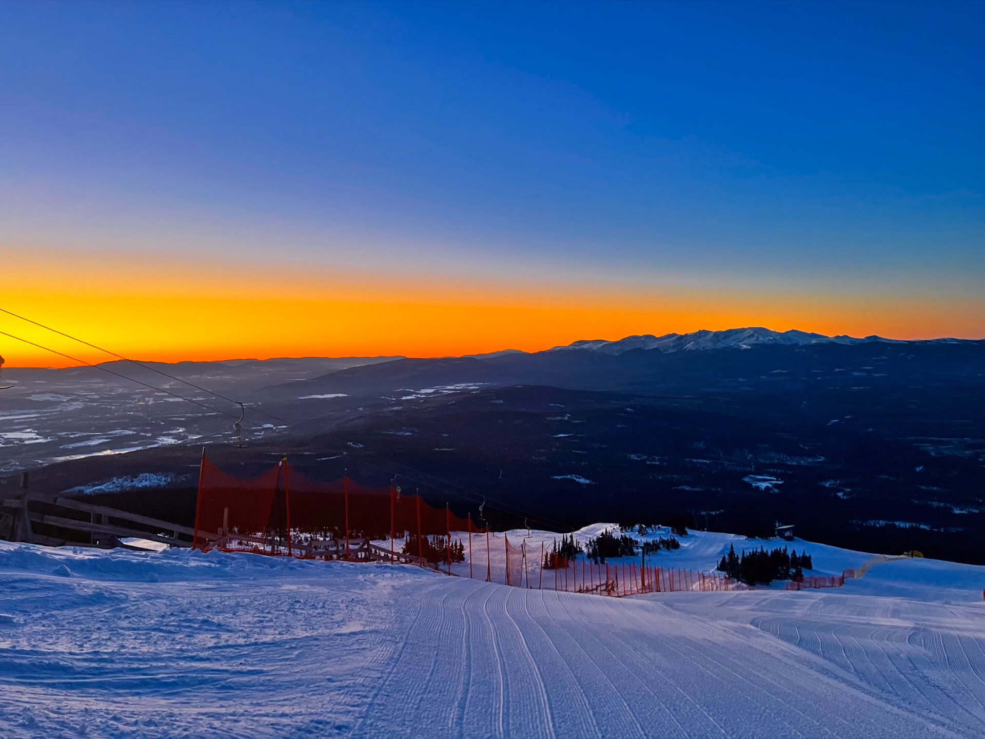 Sunrise over Hudson Bay Mountain ski runs